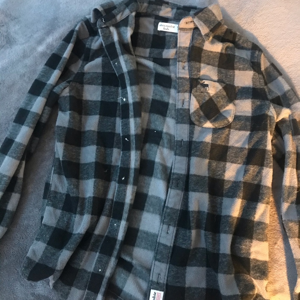 black and grey flannel sweater
